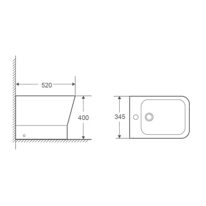 Біде підлогове Mixxus Premium STYLE-0601 520х345х395mm (MP6603) — Photo 1