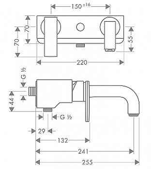 Axor Citterio - змішувач для ванни змішувач ВМ (хром) HANSGROHE 39400000 — Photo 1