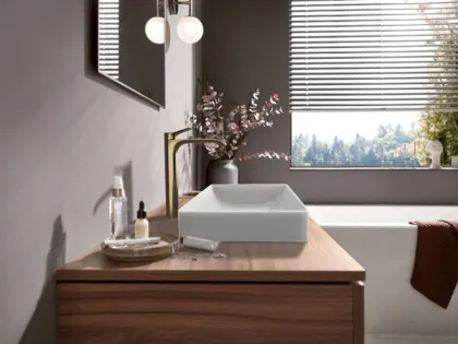 VIVENIS змішувач для умивальника 250,CoolStart, колір шліфованна бронза — Photo 3