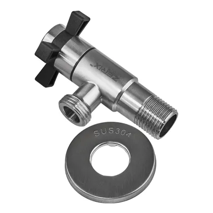 Кран для підключення сантехприладів Zerix VAL-09-1/2x1/2 з нерж.сталі SUS304 (ZX5102) — Photo 2