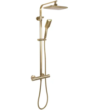 Душовий гарнітур REA TOM BRUSHED GOLD матове золото з термостатом — Photo 5