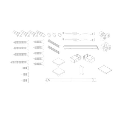 Шторки скляні на ванну розсувні Koer SR BS06-120x150-TR-01 прозоре скло Easy Clean 6мм, хром (KR5945) — Photo 12