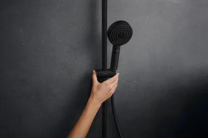 PULSIFY S PURO Showerpipe душова система 260 з термостатом, колір чорний матовий — Photo 7