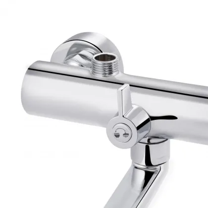 Змішувач для ванни Qtap Stenava з поворотним виливом QTST3245102FC Chrome — Photo 3