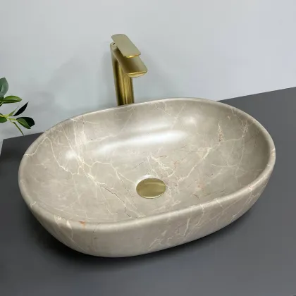 Умивальник (раковина) VBI MODENA S BEIGE STONE MATT накладний — Photo 2