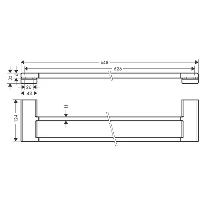 Тримач рушників HANSGROHE ADDSTORIS 41743700, білий — Photo 1