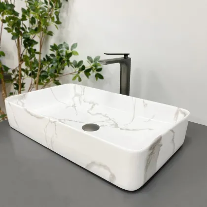 Умивальник (раковина) VBI TRIEST MARBLE накладний