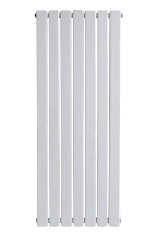 Вертикальний дизайнерський радіатор опалення ARTTIDESIGN Livorno II 7/1200/476/50 білий матовий — Photo 4