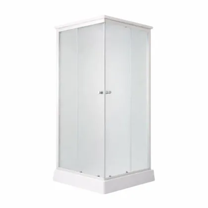 Душовий бокс Lidz Kubis SB90x90.SAT.LOW.FR, скло Frost 4 мм