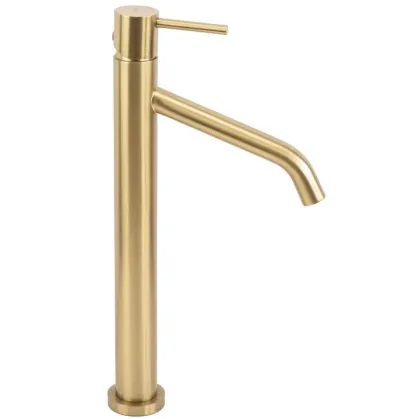 Змішувач для раковини (умивальника) REA LEVEL BRUSHED GOLD матове золото високий