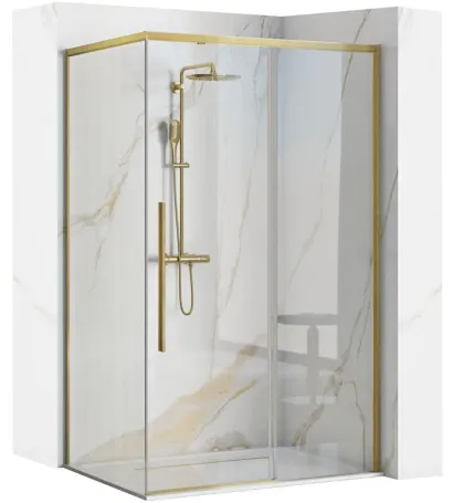 Душова кабіна REA SOLAR 90х120 BRUSHED GOLD