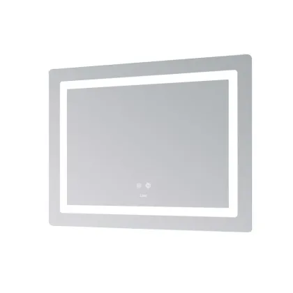 Дзеркало Lidz Kubis (KU2) 800х600 з LED-підсвічуванням Touch, з антизапотіванням, з димером, рег. яскравості LD78LF9048060 — Photo 4