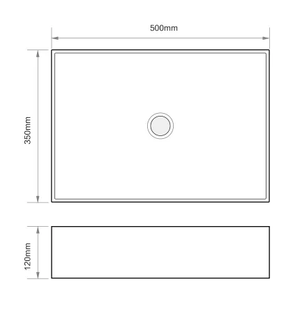 Раковина накладна Mixxus Premium QUADRO-0104 500х350х120mm (MP6515) — Photo 7