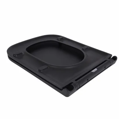 Сидіння для унітаза Qtap Tern 420х340х35 мм, Matt Black, з мікроліфтом, Slim Duroplast, Quick Release QT99HY2322MB — Photo 3