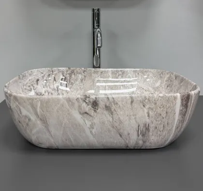 Умивальник (раковина) VBI RAVENNA STONE GLOSSY накладний — Photo 6