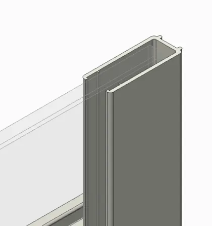Бічна стінка до кабіни Koer SR SW01-90x200-TR-07 прозоре скло Easy Clean 8мм, графіт (KR5382) — Photo 13