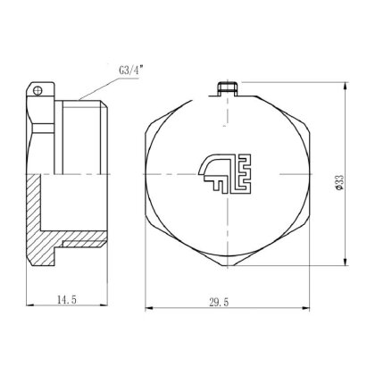 Заглушка SD Forte 3/4&quot; ЗР SF35320 — Photo 1