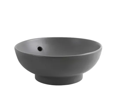 Раковина накладна Mixxus Premium TOPPER-0201 GRAY 410x410x165mm з переливом (MP6649) — Photo 3