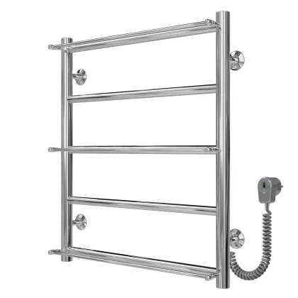 Рушникосушарка електрична Ladder П5 500х600 Deffi нержавіюча сталь (Хром, EF16, Праве підключення) — Photo 1