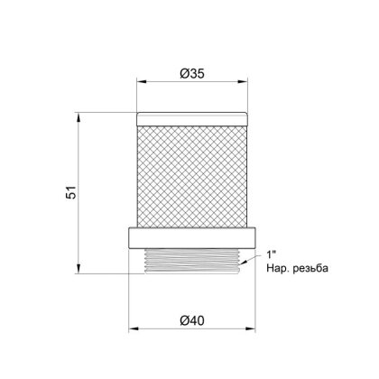 Сітка зворотного клапана SD Plus 1&quot; SD245W25 — Photo 1