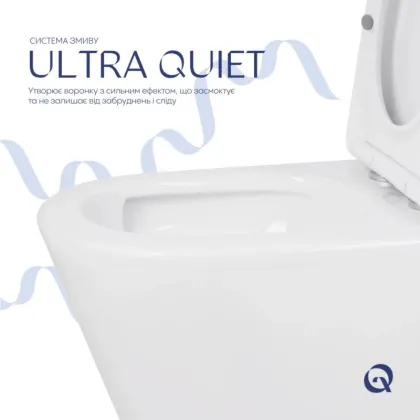 Унітаз підлоговий Qtap Swan Eco Ultra Quiet з сидінням Soft-close 640x360x835 мм QTSWA27W48748 White — Photo 3