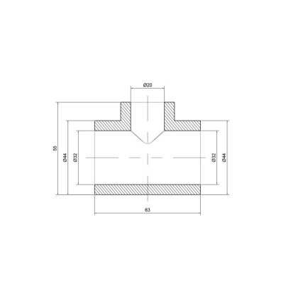 Трійник PPR Thermo Alliance 32х20х32 — Photo 1