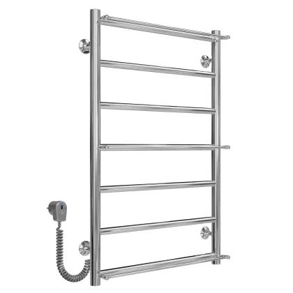 Рушникосушарка електрична Ladder П7 500х800 Deffi нержавіюча сталь (Хром, EF16, Ліве підключення) — Photo 1