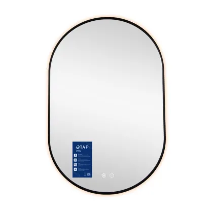 Дзеркало Qtap Scorpio (SC1) з LED-підсвічуванням Touch, з антизапотіванням, з димером, рег. темп. кольору (3000-6500K) Black QTSC600900 — Photo 4