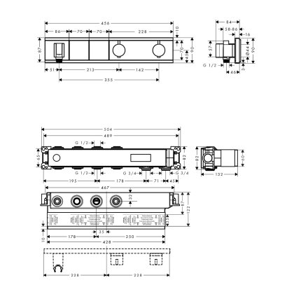 Змішувач для душу HANSGROHE RainSelect 15355600+15310180, хром — Photo 1