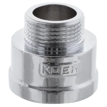 Перехідник (коннектор) 3/4 "х1" (хром) Koer KF.A0810.CHR (KF0136) — Photo 1