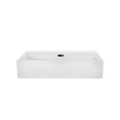 Комплект Qtap Nando LT: Раковина підвісна прамокутна 600х440х130 мм White + Донний клапан PU02O — Photo 2