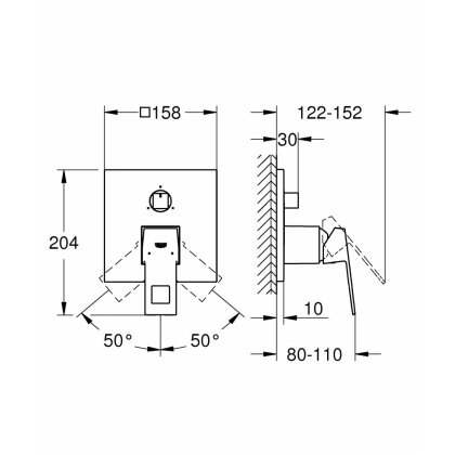 Змішувач для ванни GROHE EUROCUBE 24094000 — Photo 1