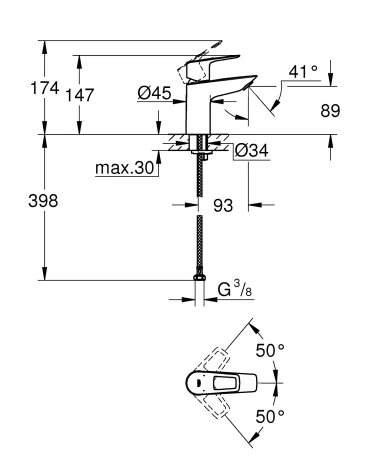 Змішувач для раковини Grohe BauLoop New S-розміру (23337001) — Photo 2