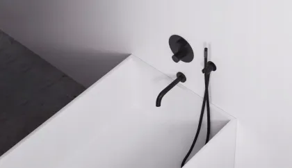 Змішувач для ванни та душу REA LUNGO BLACK + BOX прихованого монтажу — Photo 9