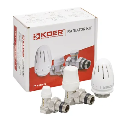 Комплект для підключення радіатора Koer SET-11 - 1/2"x1/2" (кутовий) з термоголовкою ВЗ (KR3175) — Photo 5