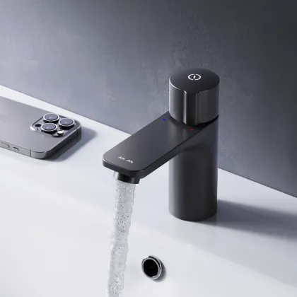 Змішувач для умивальника TouchReel, чорний AM.PM F85A02522 X-Joy — Photo 1
