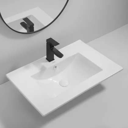 Раковина меблева Mixxus Premium CUBIC-1502 710х460х170mm з отвором під змішувач та переливом (MP6496) — Photo 5