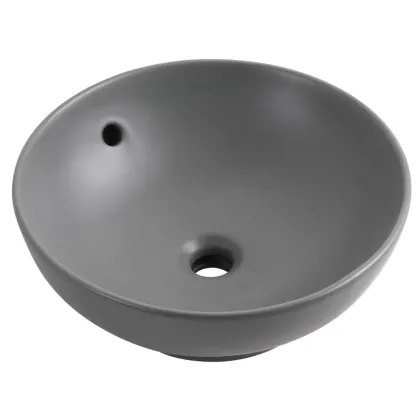 Раковина накладна Mixxus Premium TOPPER-0201 GRAY 410x410x165mm з переливом (MP6649)