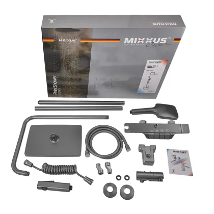 Душова колона зі змішувачем MIXXUS PREMIUM TERRA 029-J GRAPHITE (колір графіт) (MI8386) — Photo 5
