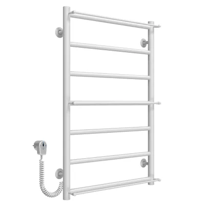 Рушникосушарка електрична Ladder П7 500х800 Deffi нержавіюча сталь (Білий, EF16, Ліве підключення) — Photo 1