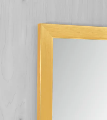Дзеркало настінне ZERIX FONTE MRZ09-60x85-REVERSE GOLD прямокутне в золотій рамі (ZX6211) — Photo 4
