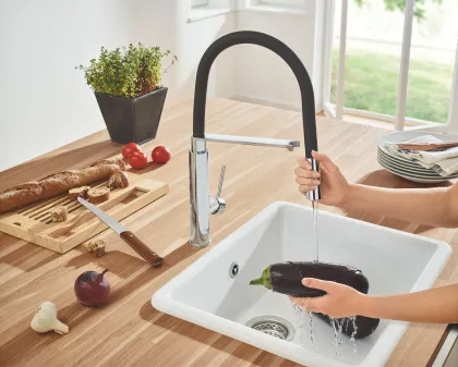 Змішувач для кухні з гнучким виливом Grohe Concetto new (31491000) — Photo 8