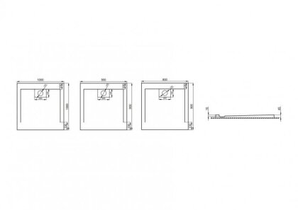 Душовий піддон VEGAR білий, 80 x 80 х 4,5/1,5 — Photo 3