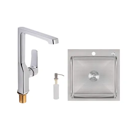 Набір для кухні Vitkov 2 в 1 зі змішувачем (QTVIT9019104FC + LDH5050BRU35375) Chrome