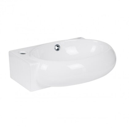 Раковина Qtap Leo 430x290x140 White з донним клапаном QT11115011LW — Photo 3