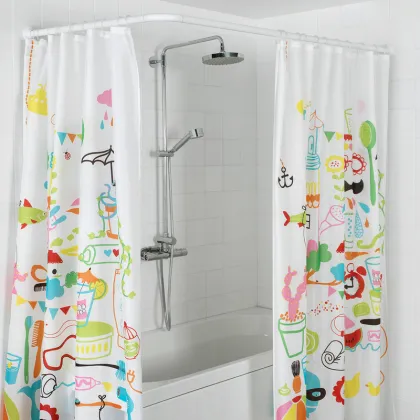 Штанга для шторки П-подібна універсальна Mixxus CRA-U-90x90x90 90x90x90cm, 90x180cm, 270cm (алюміній) (БЛІСТЕР) (AC3593) — Photo 2
