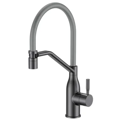 Змішувач для кухні MIXXUS PREMIUM GRAVITY 017 NUT GRAPHITE REFL.GRAY (Колір графіт+силік. вилив сірий) (MI8409)