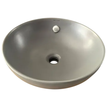 Раковина накладна Mixxus Premium TOPPER-0201 GRAY 410x410x165mm з переливом (MP6649) — Photo 4