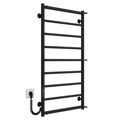 Рушникосушарка електрична Ladder П9 500х1000 Deffi нержавіюча сталь (Чорний, JD03, Ліве підключення) — Photo 1