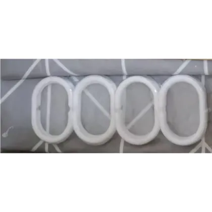 Шторка для ванної ZERIX SCP-012-180x180 з PEVA (поліетиленвінілацетату) (Візерунок "Зигзаг" сірий) (ZX6085) — Photo 1